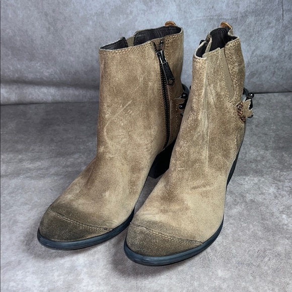 EUC Donald J Pliner Western Couture Collection Women US 8M Tan Brown Ankle Boot - Picture 4 of 15